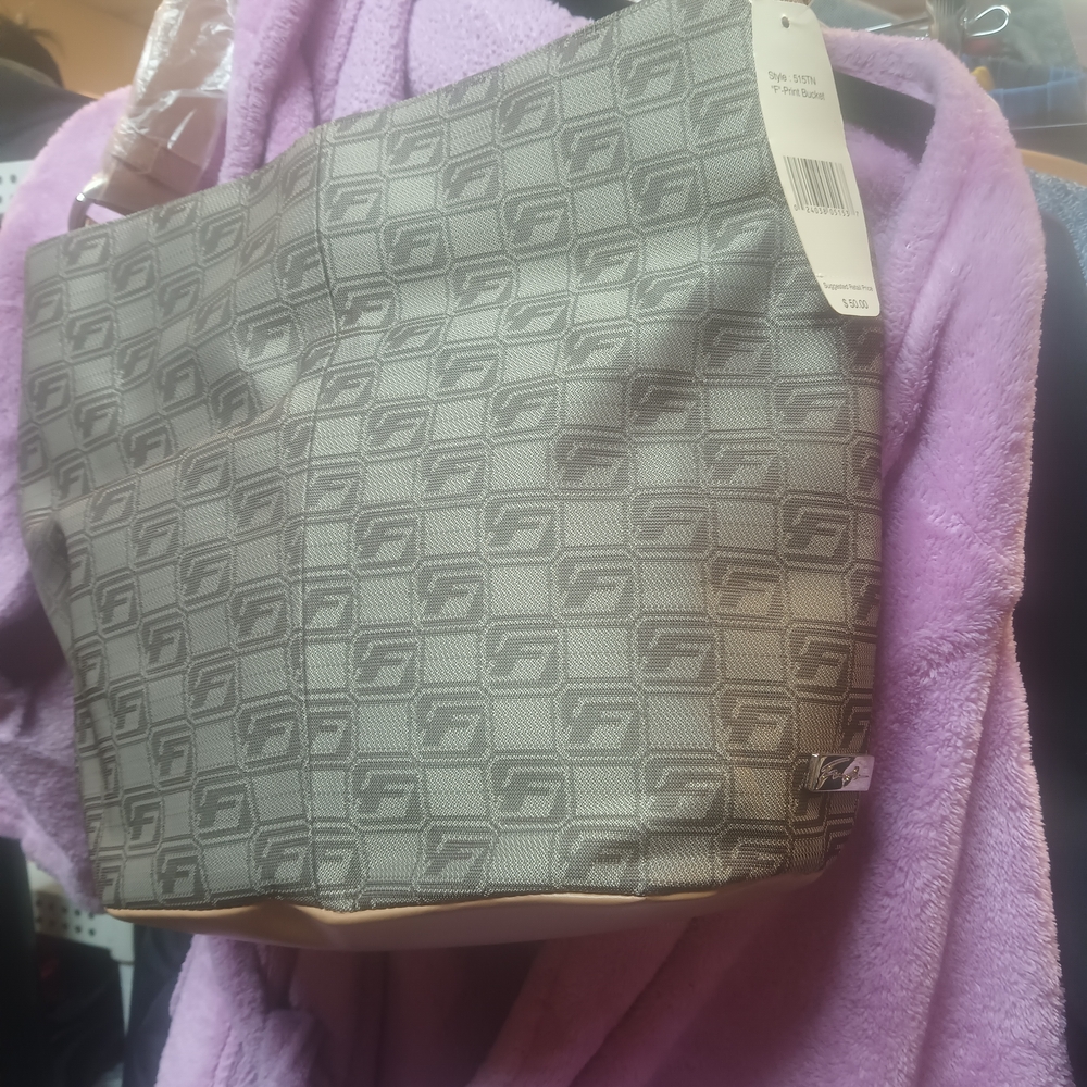 Fubu Gray Monogram Shoulder Bag